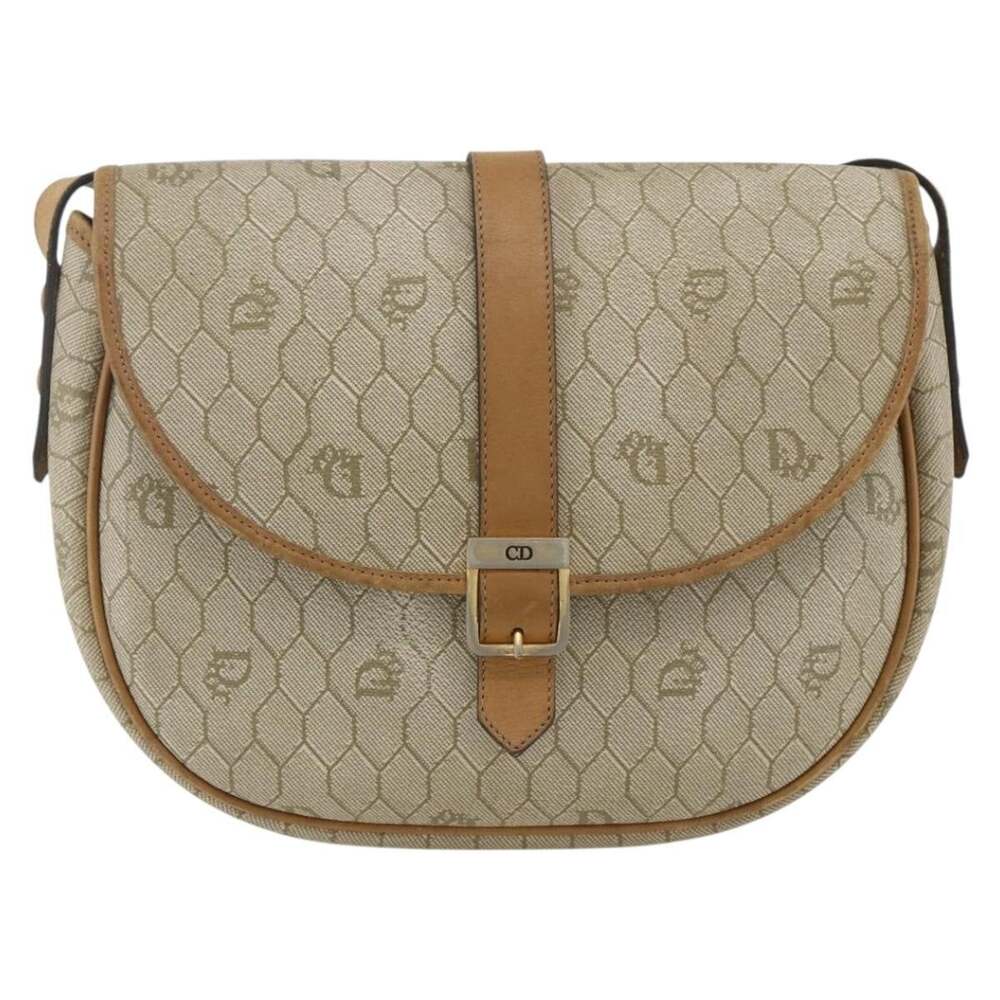 Dior Honeycomb Canvas Shoulder Bag Beige